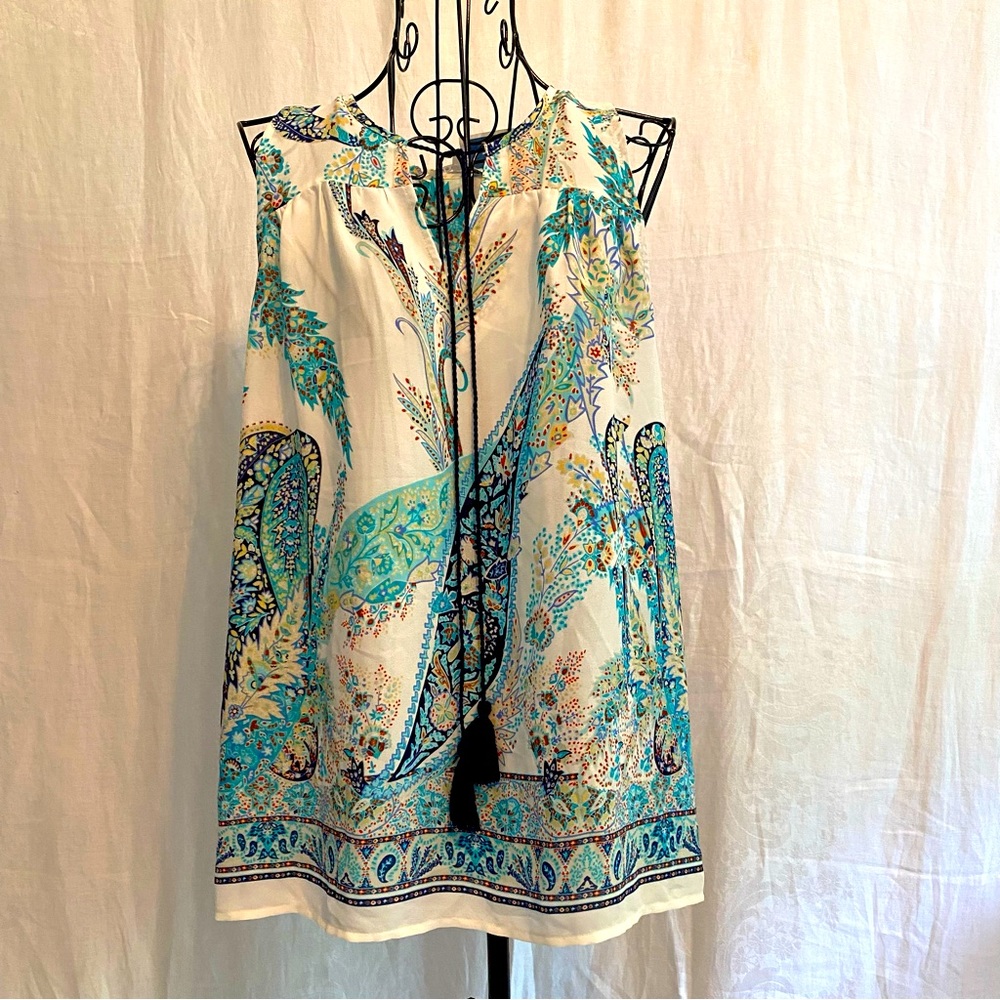NWT Paisley,  silky handkerchief tank top.  Violet and Claire size small.